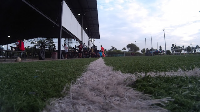 Football white line field Football white line field