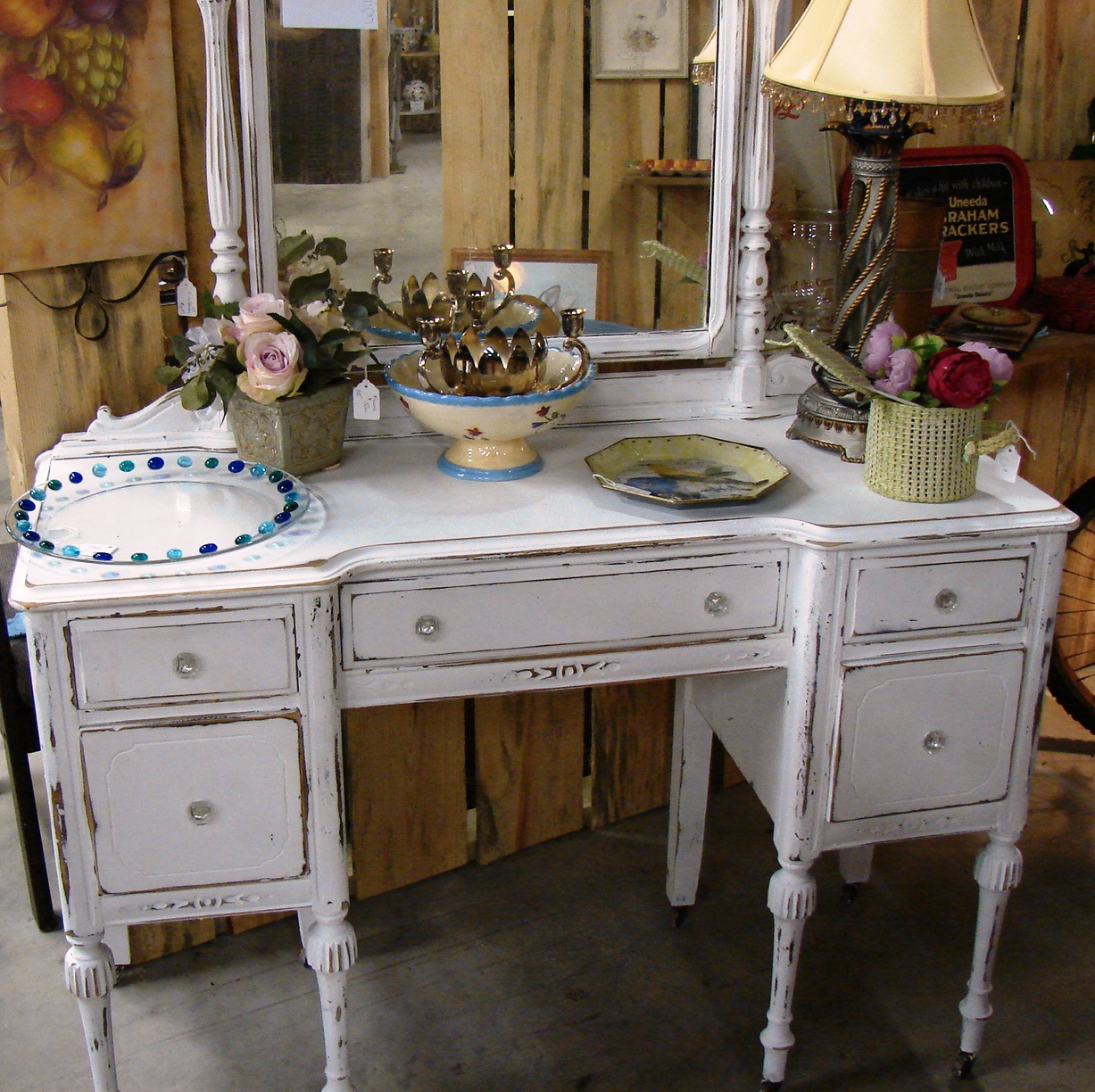 Easy way to paint kitchen cabinets Distressed Kitchen Cabinets