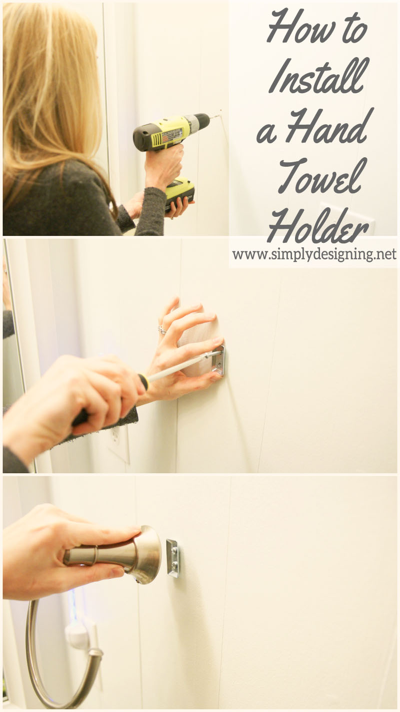 How to Install a New Hand Towel Holder | #diy #bathroom #bathroomremodel #remodel