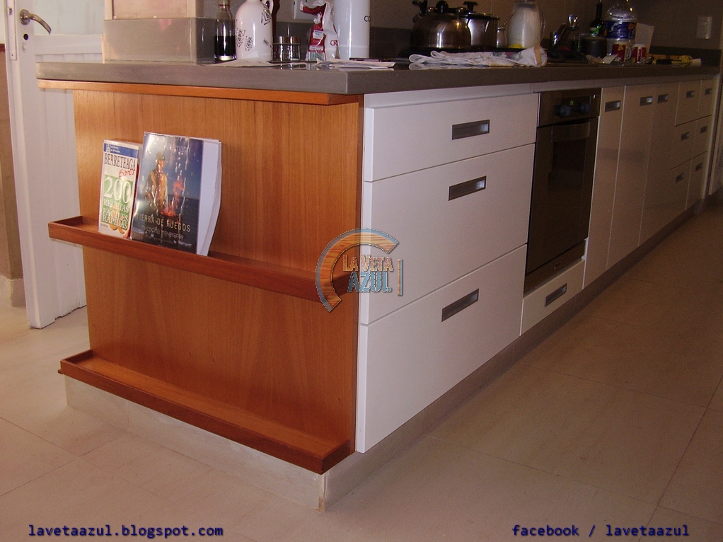 La veta azul Diseño Laqueados cocina de mueble