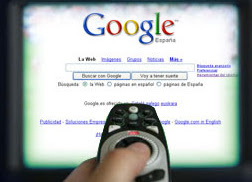 televisor con internet, internet a control remoto, monitor con la pantalla de google