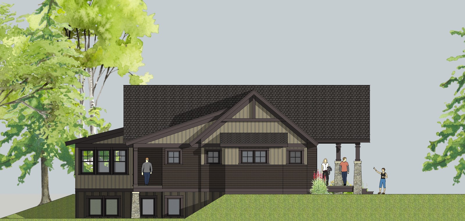 left side elevation - designed for a walkout lot left side elevation - designed for a walkout lot