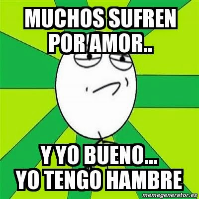 Mientras otros sufren por amor...