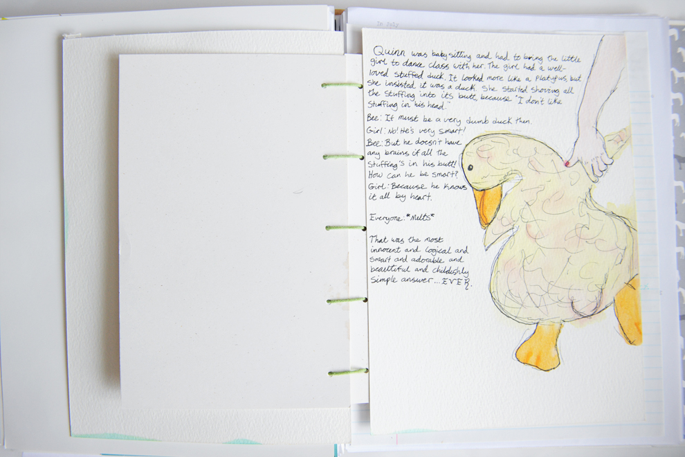 Paper Raindrops: Finished art journal & book binding DIY!