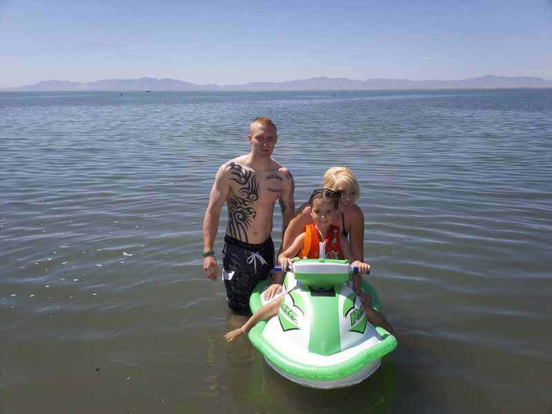 Two Camo Princesses and our Prince Charming Willard Bay Jet Skiing