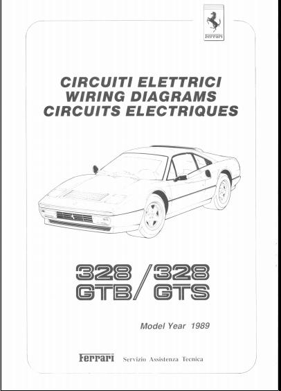 Free Automotive Manuals: FERRARI 328 1989 WIRING DIAGRAMS