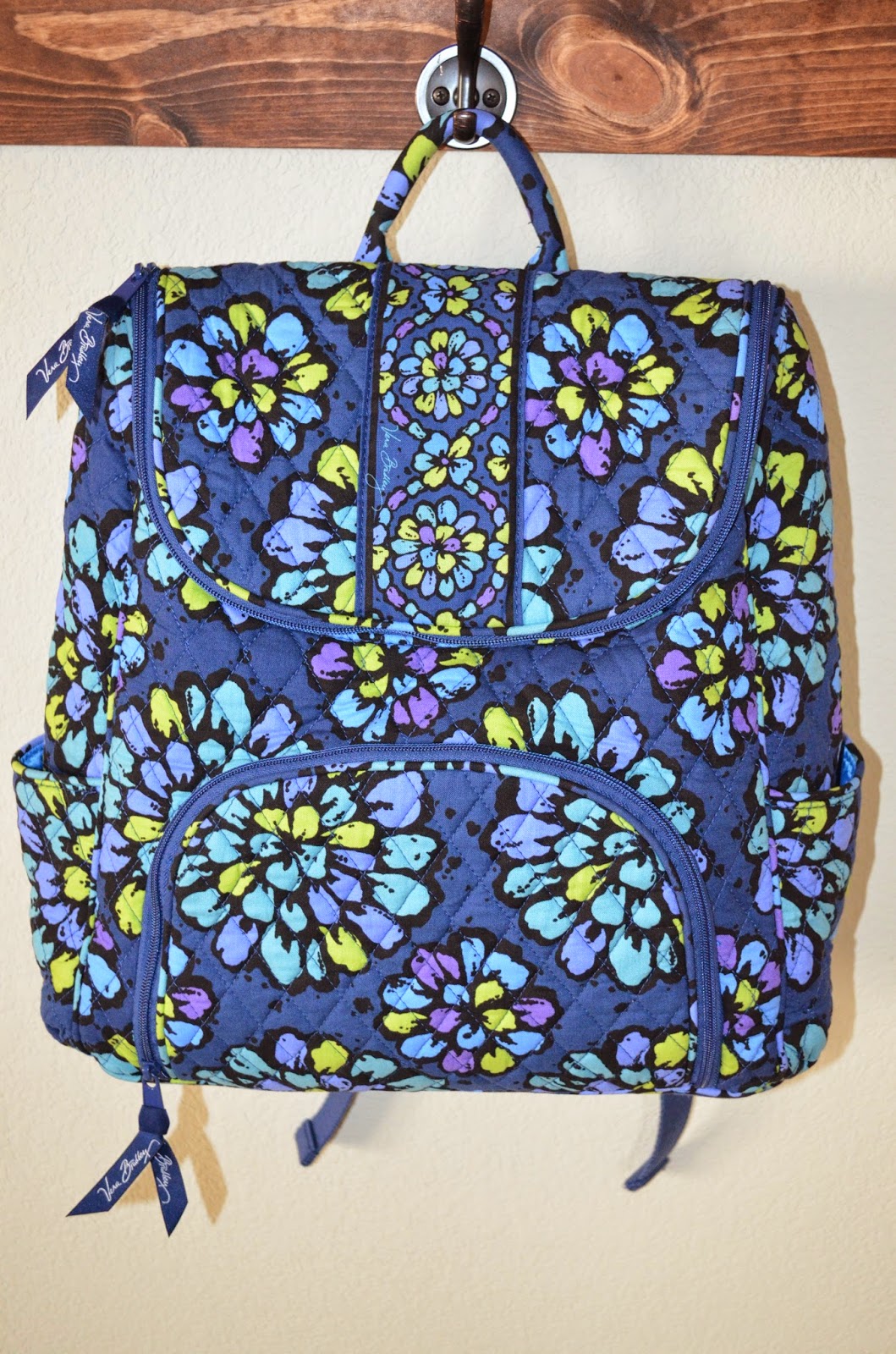vera bradley double zip backpack