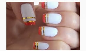 Unhas Decoradas com Fitas Imagens de Unhas Decoradas com Fitas