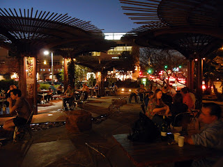 The Whole Foods patio on a Thursday evening in Austin, TX