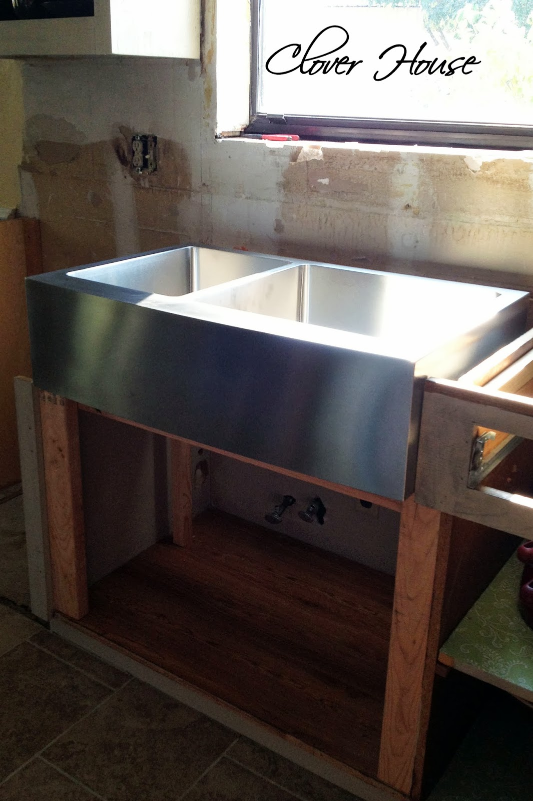 Clover House Installing A Farmhouse Sink