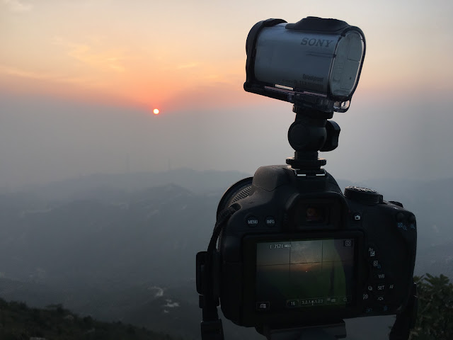 帶上 Action Camera 在青山山頂看日落