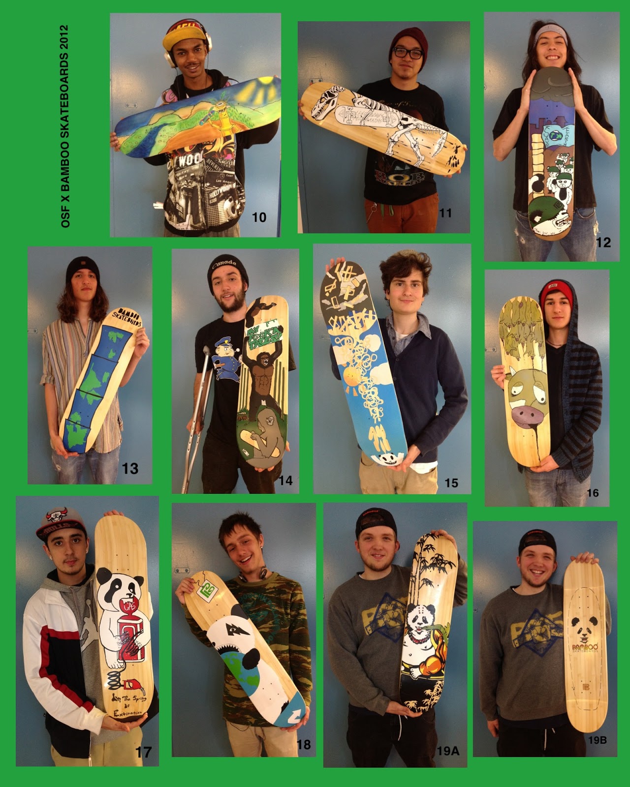 OASIS SKATEBOARD FACTORY OSF (Toronto, Ontario) x Bamboo Skateboards