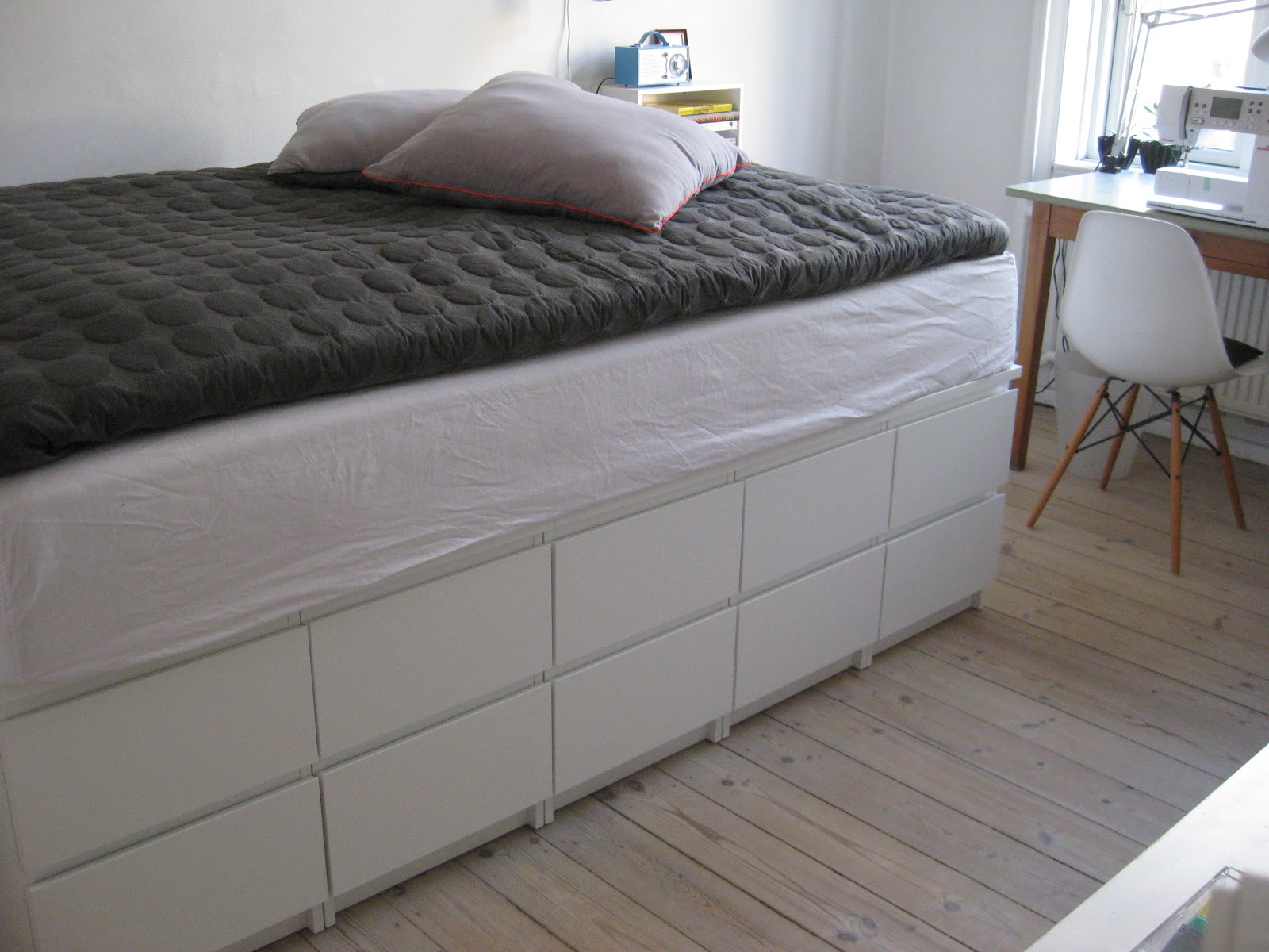 Seng 140x200 med skuffer Seng med opbevaring 140 x 200