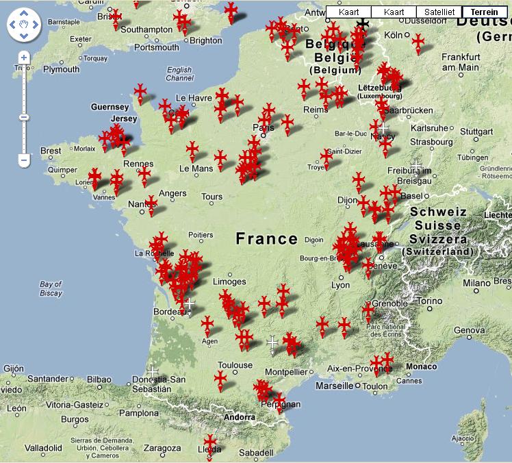 Map Of Templar Castles Templarsnow: Templar Maps