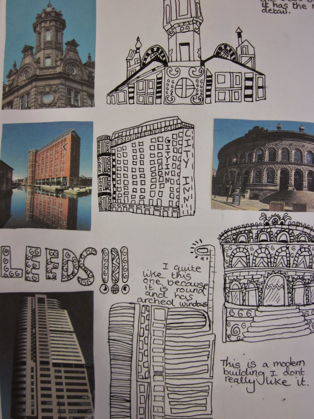 Year 4 Leeds architecture Gomersal Primary School Art