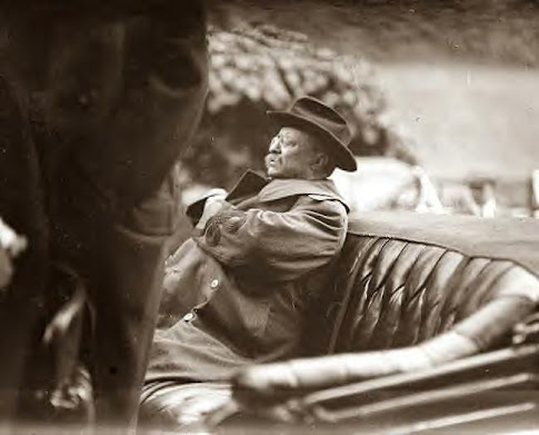 Roosevelt in his car