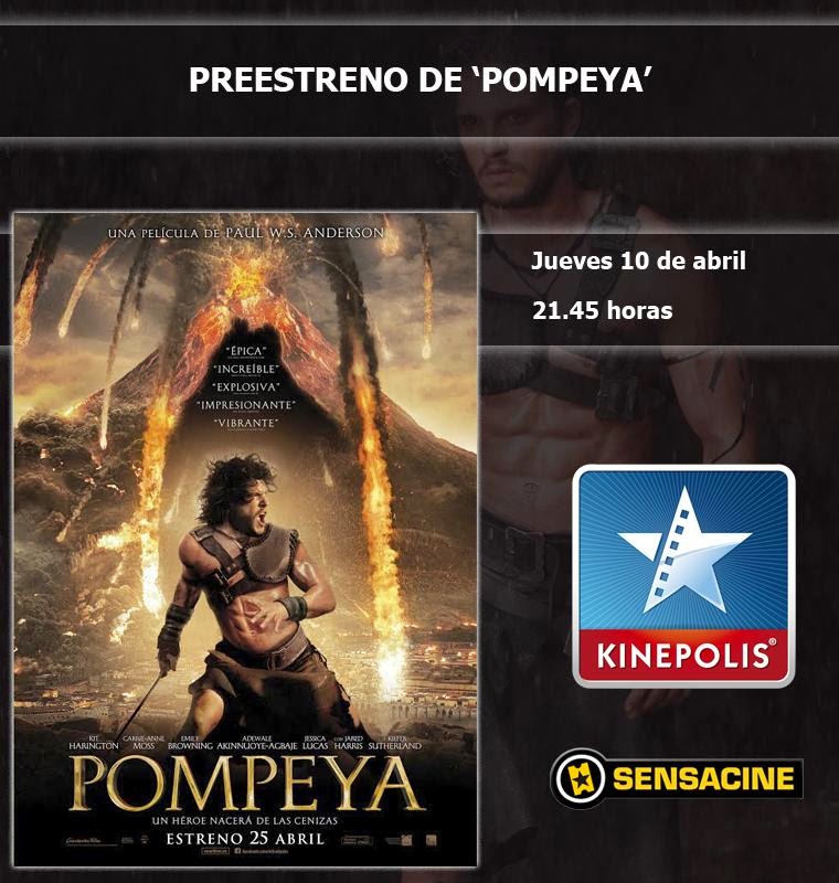 Concurso Preestreno de Pompeya en Madrid Concurso Preestreno de Pompeya en Madrid