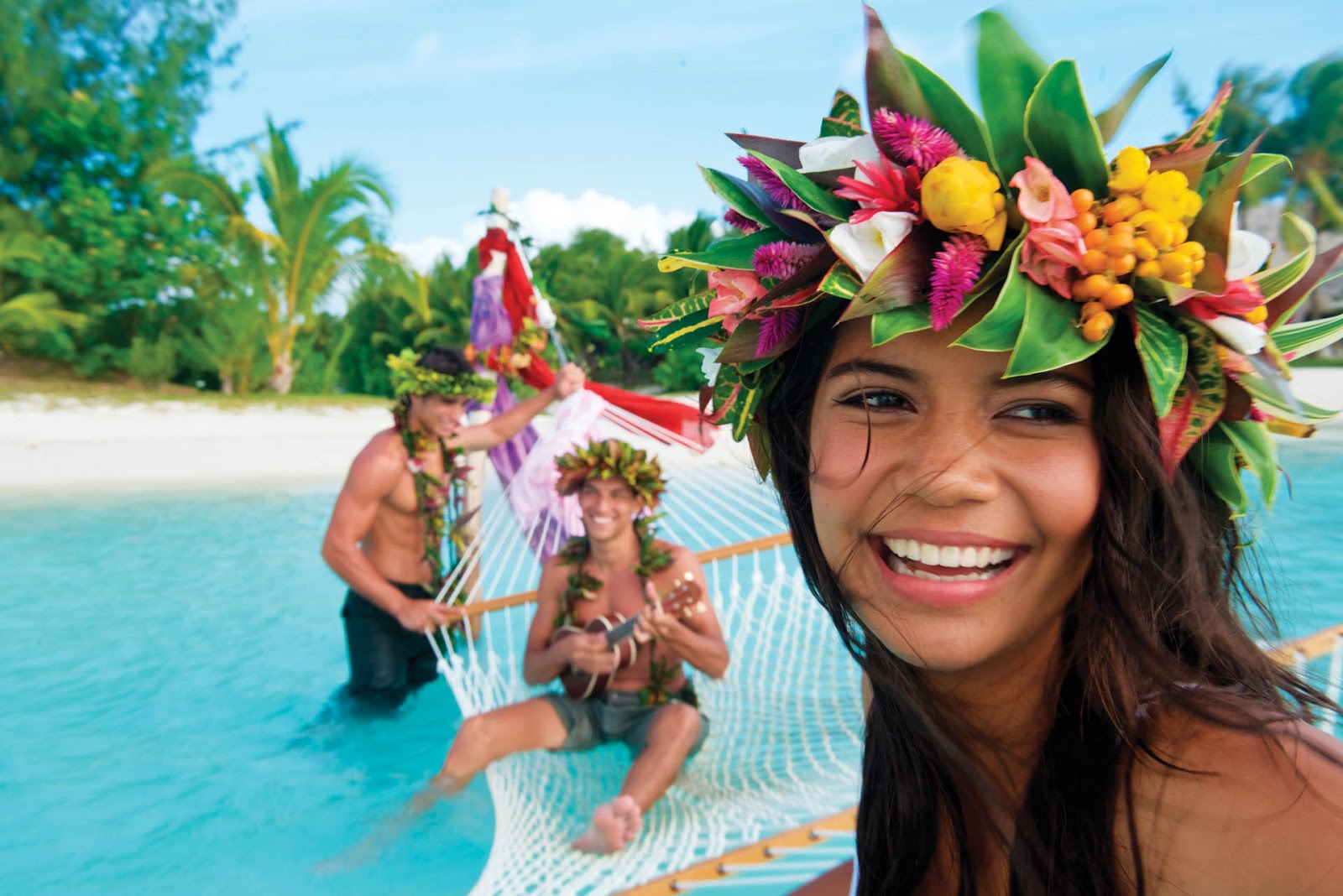 Young women having fun in hawaii photos