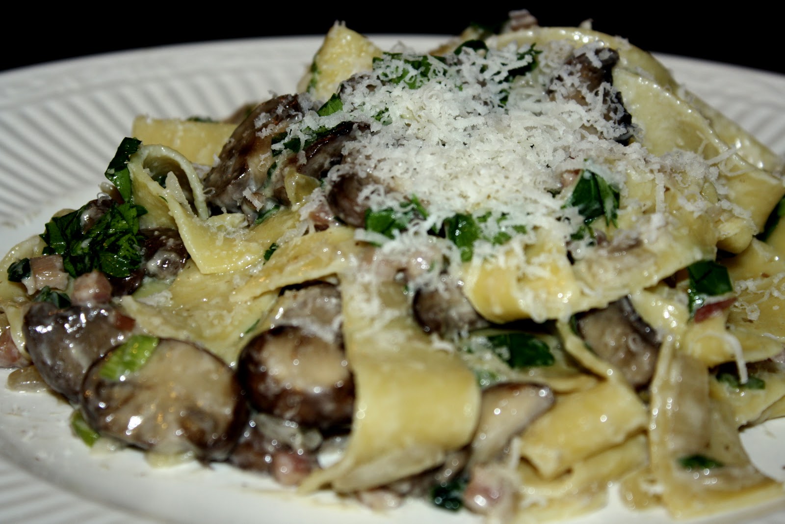 Way To A Man's Heart...Food RestaurantStyle Mushroom Pancetta Pasta