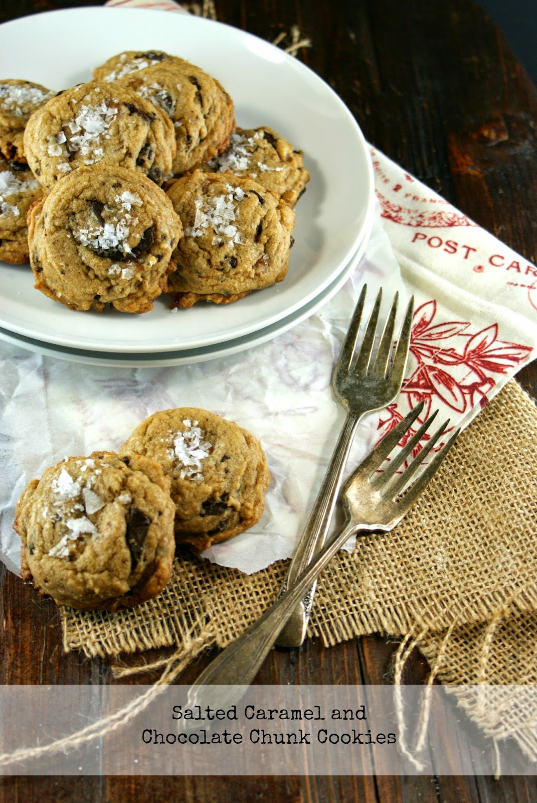 Authentic Suburban Gourmet Salted Caramel and Chocolate Chunk Cookies