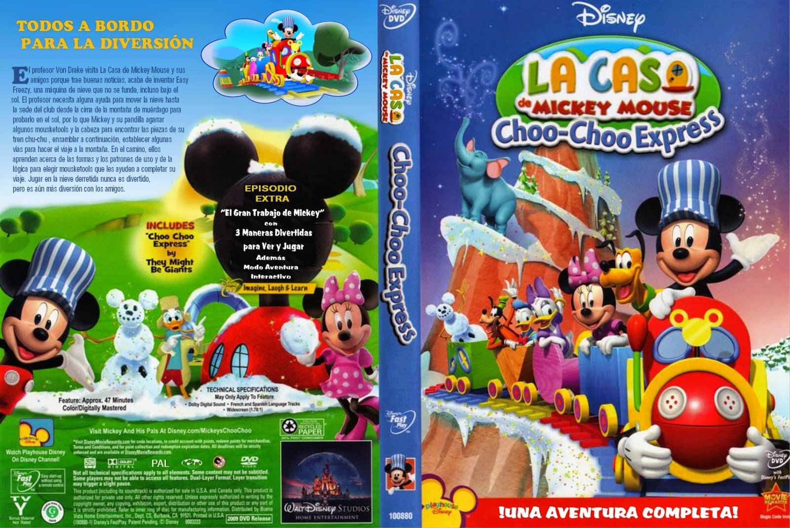 La Casa De Mickey Mouse Pequeño Tren Expreso Película Dvd Disney