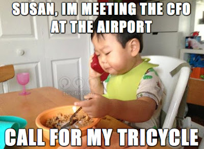 Busy man, funny baby meme picture