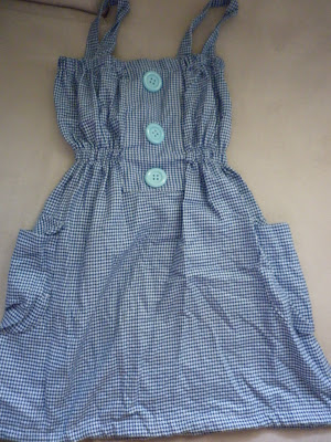 Checkered Blue Dress