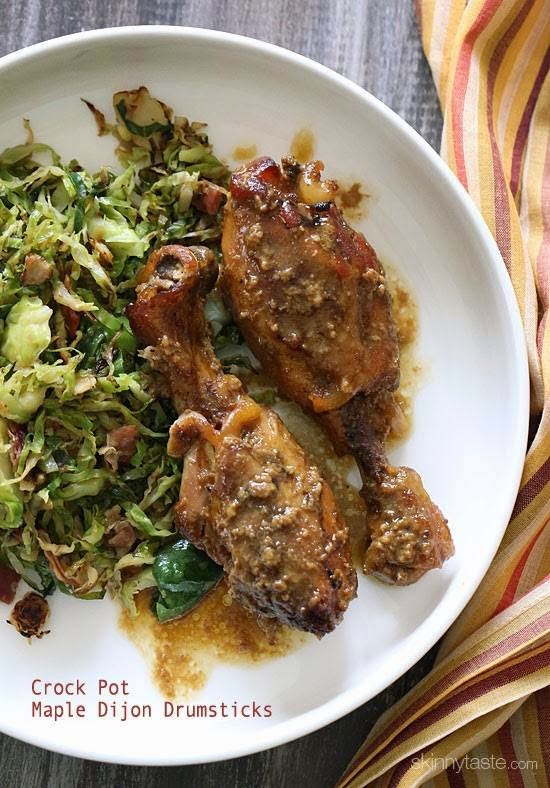 Crock Pot Maple Dijon Chicken Drumsticks from Skinnytaste Slow Cooker