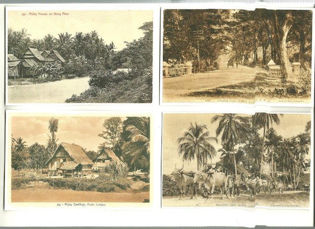 pic,(51)malay houses on klang river c.1910.(52) ampang road c.1900.