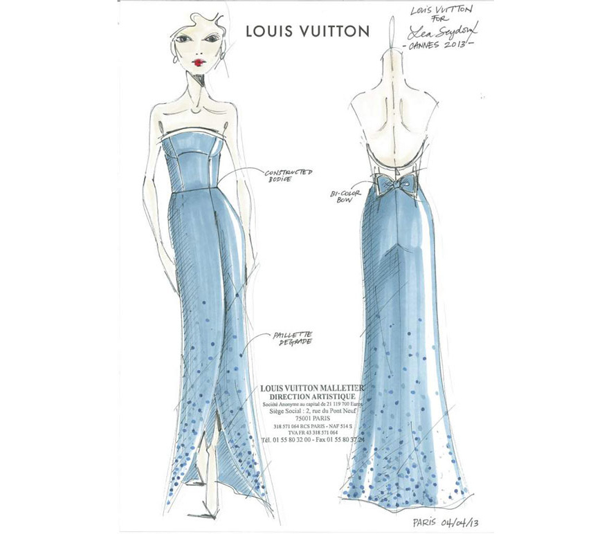 Inside the making of the sequined Louis Vuitton dress worn by Léa Seydoux  at the premiere of No Time to Die