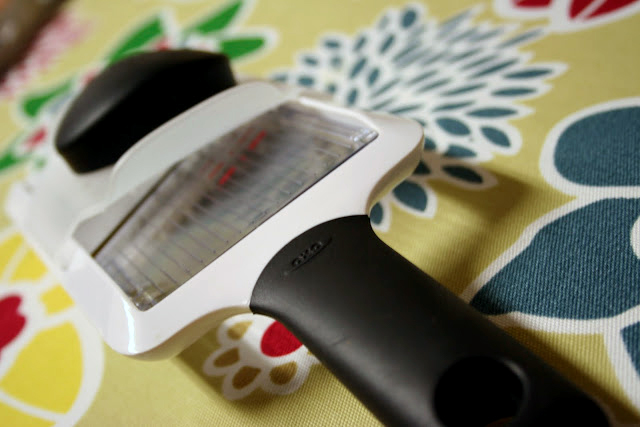 Perfectly Sliced Produce with OXO's Good Grips Hand-Held Mandoline Slicer 