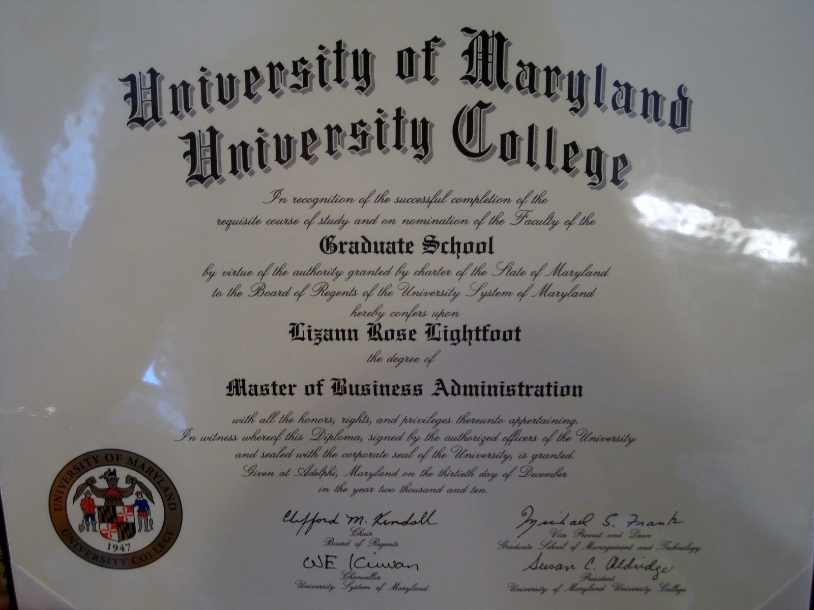 University Of Maryland Business Program