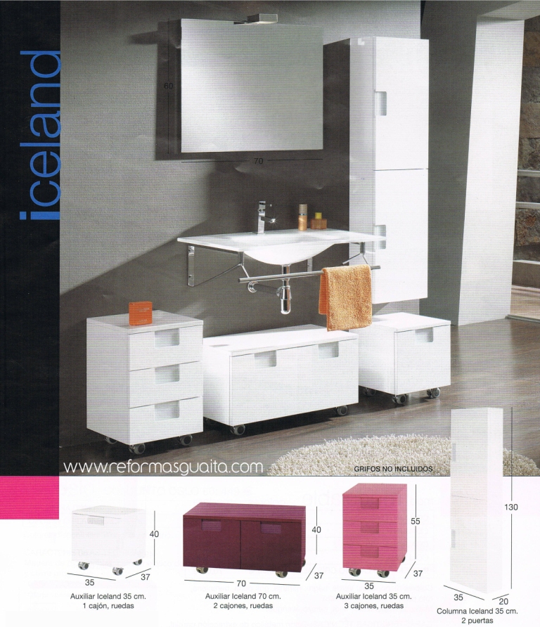 Serie ICELAND de muebles auxiliares ~ Reformas Guaita