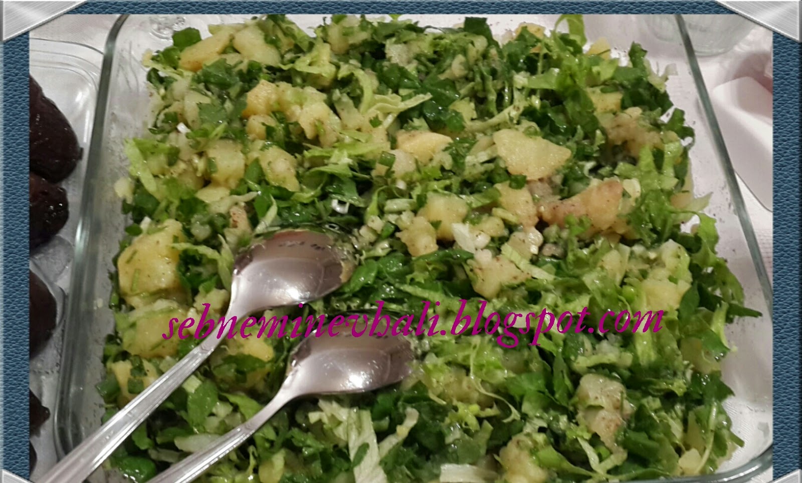 Şebnem�in Ev Hali Tere otlu patates salatası