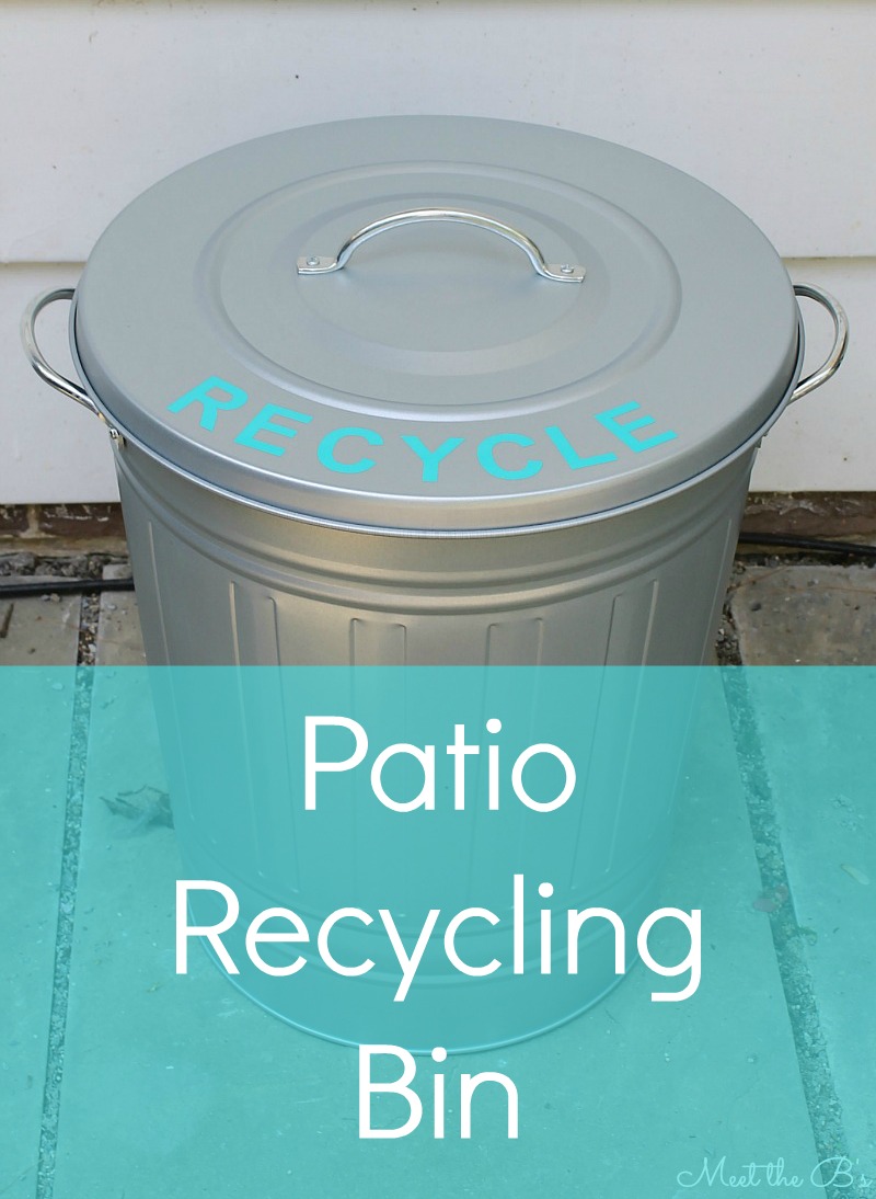 Easy DIY Patio Recycling Bin The Inspired Hive