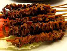 Resep makanan indonesia sate usus spesial (istimewa) praktis mudah sedap, nikmar, enak, gurih lezat
