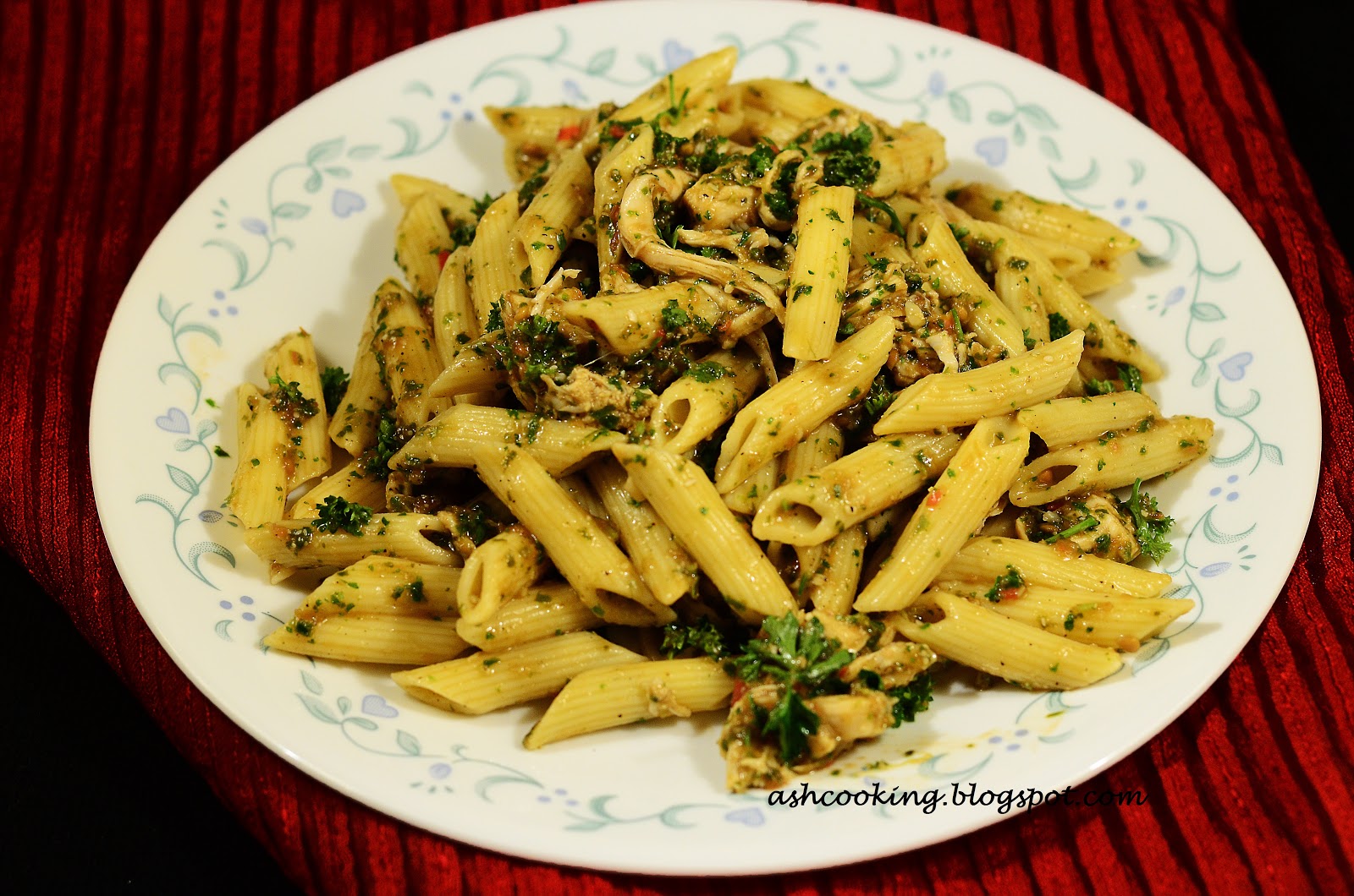 My Cookbook Chicken Penne Pasta Salad with Tomato Pesto Sauce