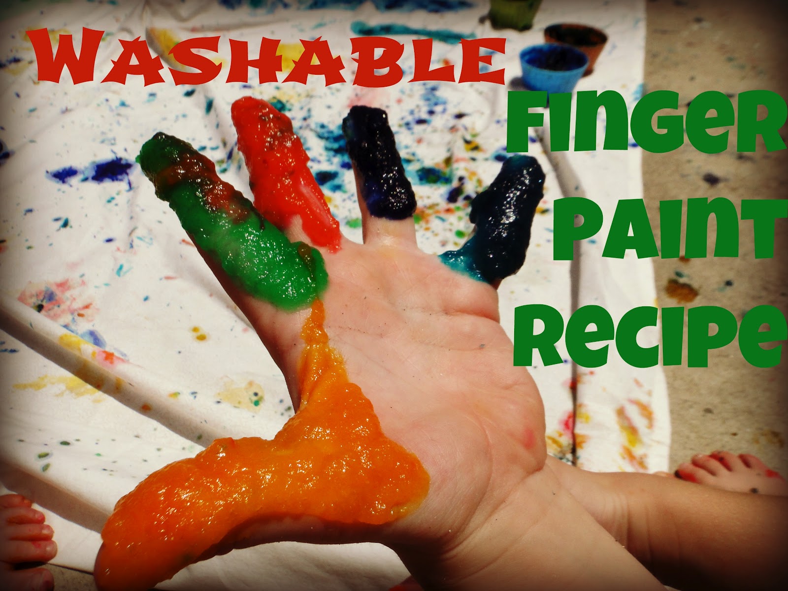 Raising 4 Princesses: Washable finger paint recipe