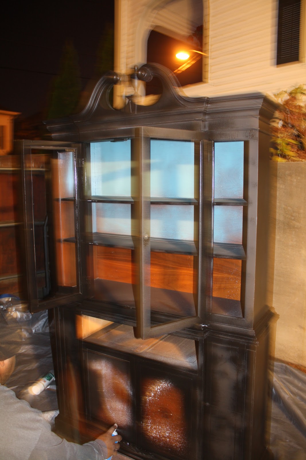 Living Room Updates Spray Painted China Makeover Made by Carli