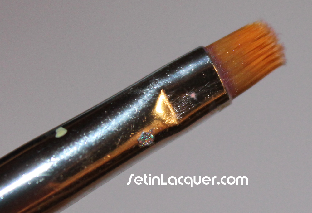 Elf concealer brush used for nail polish clean up Elf concealer brush used for nail polish clean up