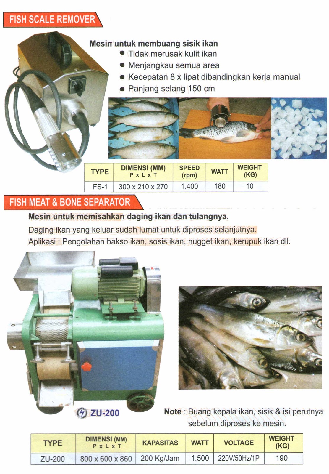 Fish Processing Machine Kitchen Equipment