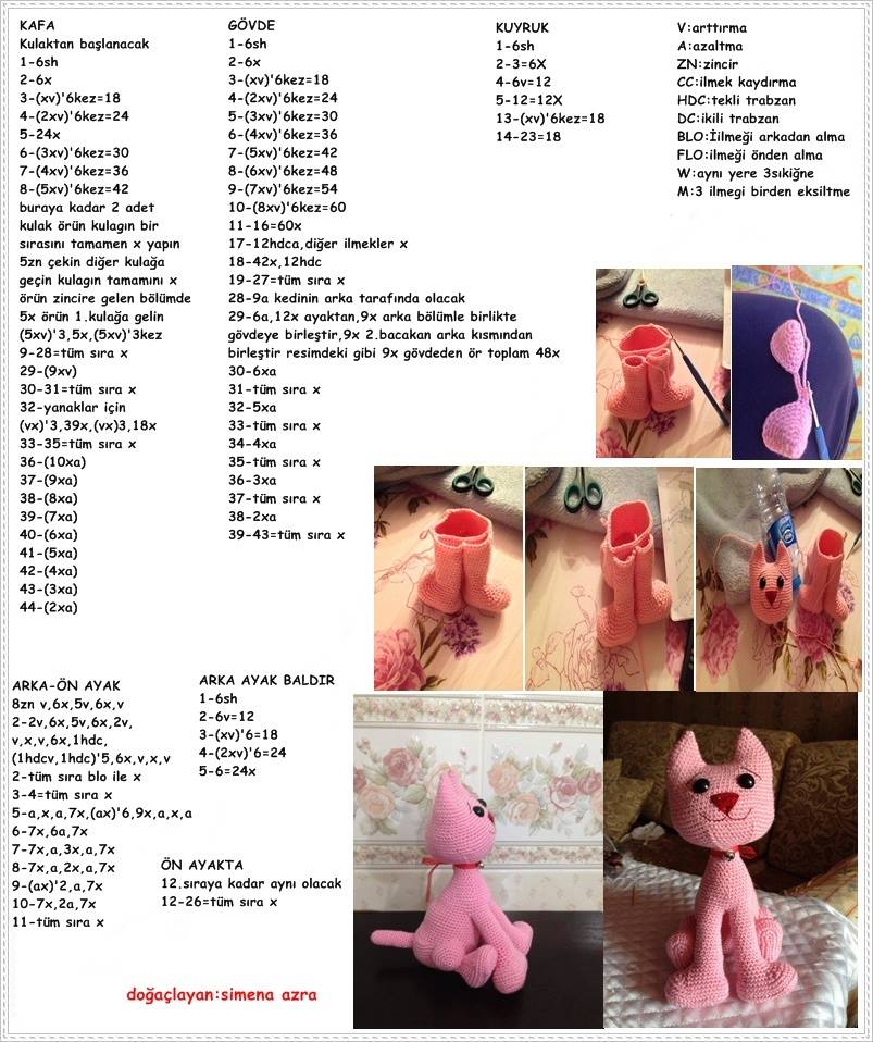 simenanin parmak izi: amigurumi kedi tarifi
