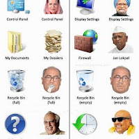 Funny Indian Politicians and Desktop Icon Comparison