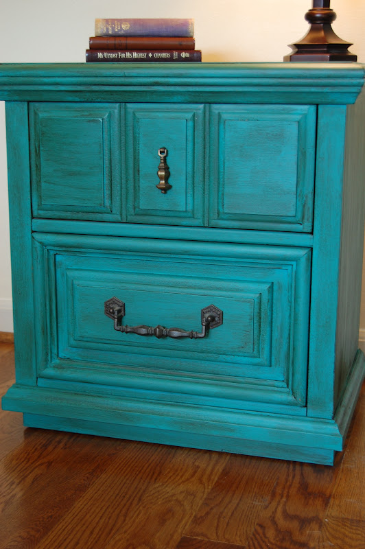 Atlanta Shabby Chic Turquoise Side Table (SOLD)
