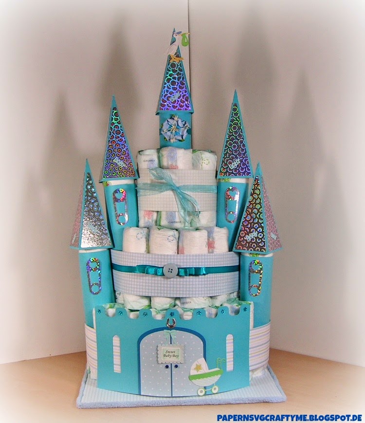 castle diaper cake