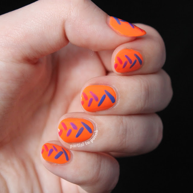 Abstract Fishtail Gradient Using the Girly Bits Hoop! There It Is Collection