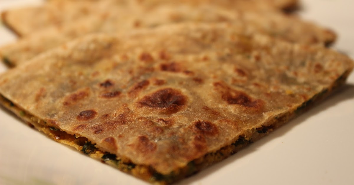 Simple Ingredients Stuffed Methi Paratha/Methi Puri/Fenugreek leaves