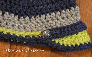 navy blue with silver swirl button