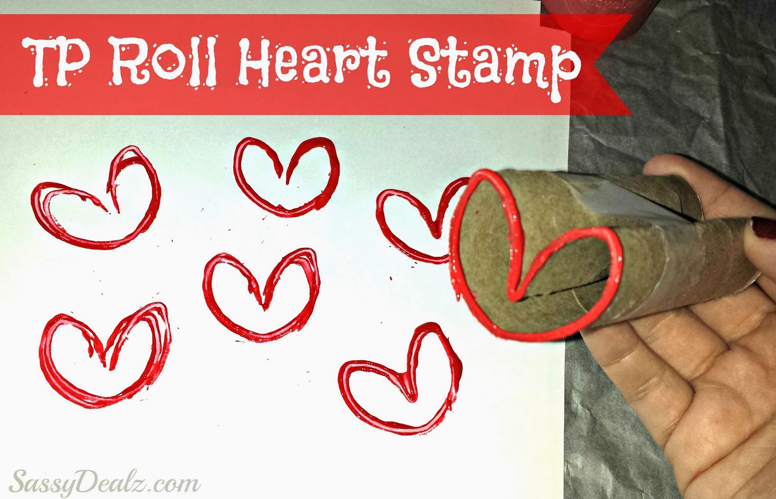 DIY Heart Stamp Using Toilet Paper Rolls (Kids Valentines Craft) - Crafty  Morning