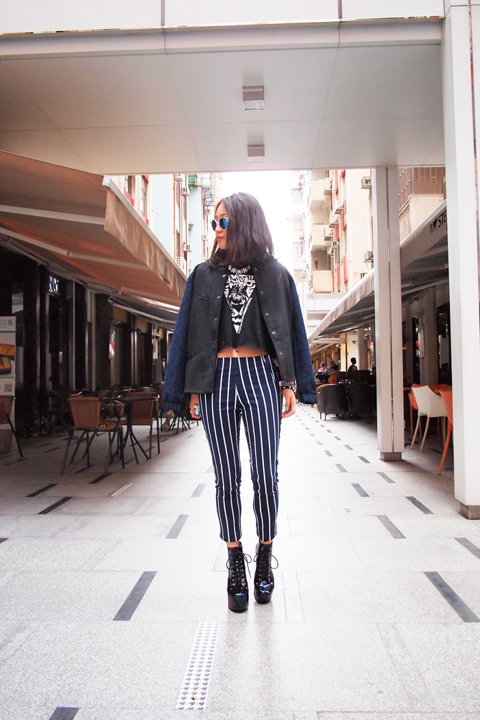 what i wore: jacket: tout a coup, pants: katie judith, tee: LB06, shoes: jeffery campbell, sunglasses: sandro what i wore: jacket: tout a coup, pants: katie judith, tee: LB06, shoes: jeffery campbell, sunglasses: sandro